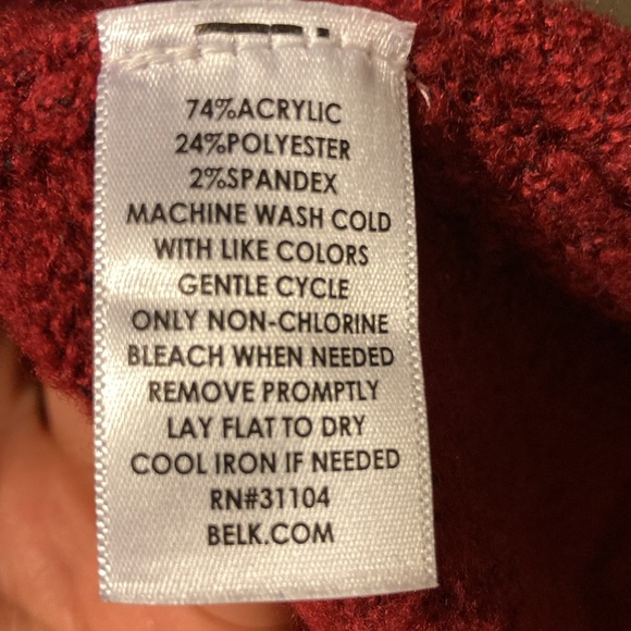 New Directions Red Cardigan - Picture 4 of 4